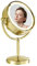 Dowry Miroir Maquillage Lumineux Miroir Grossissant x7 Doré Miroir de Table - 3 Couleurs de Lumière - Rotation à 360°- Miroir Cosmétique Double Face,Diamètre 21.5cm