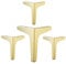 Eidoct 5.3 / 13.5cm Furniture Legs,Modern Style Furniture Sofa Legs Metal Gold Triangle Feet for Table Cabinet Cupboard Sofa, Gold
