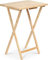 GBS Solid Folding Wood TV Laptop Craft Table - Snack Table Natural Rubber - Ideal For Tea Coffee, Side & Outdoor Use - 66 CM