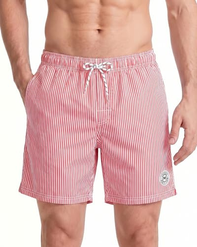 maamgic Mens Swimming Trunks Quick Dry Swim Shorts with Mesh Lining Funny Swimwear 7inch
