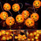 TaimeiMao LED Halloween Deko,3 m 20 LEDs,Halloween Lichterkette Kürbis,Kürbis Lichterkette außen,String Light für Halloween,LED Kürbis Lichterkette ​für Halloween Indoor Outdoor Party
