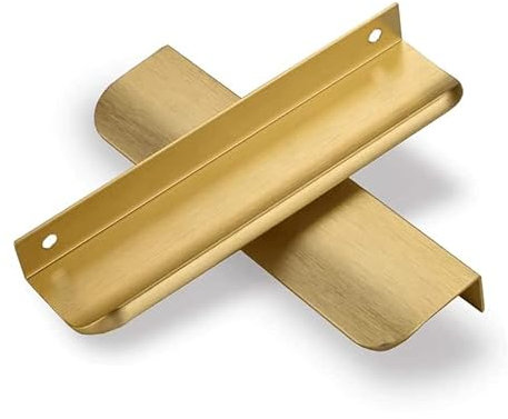 SYZOW 6 Piezas tiradores ocultos cocina 160mm -Tiradores Armarios Dorados Tiradores Cajones Tiradores de Muebles Ocultos Aleación de aluminio Distancia del Agujero 160mm
