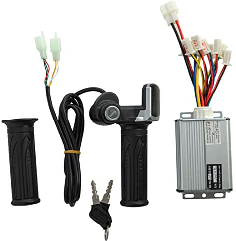 Wanjorlay Accessoires de Scooter éLectrique ContrôLeur Brossé et PoignéE D'AccéLéRateur 48V 1000W Convient pour de Scooter éLectrique