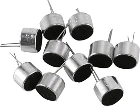Mini microfono a condensatore a 2 pin a capsula Electret, colore , 10 pezzi