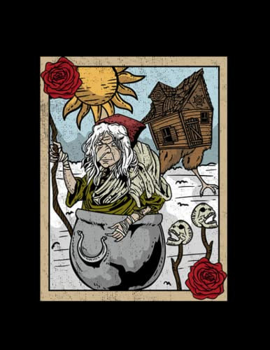 Baba Yaga Witch Witchcraft Spells Tarot Card Notebook: Journal Gift 100 Pages, 8.5x11 Soft Cover