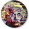 DEQORI Glasuhr | rund Ø 50 cm | Motiv Albert Einstein Porträt | große XXL Design Uhr aus Glas | leise Wanduhr für Wohnzimmer & Küche | Moderne Hingucker Uhr für die Wand