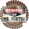 Aufkleber für Auto, Aufschrift Beware of Mr. Burton, lustig, 10 Stück, für Männer, Höhlendekoration, lustige Stoßstangen-Aufkleber (Größe: 8 x 12 cm)