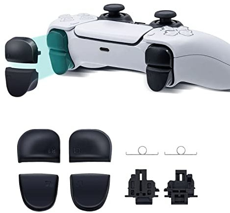 TASTI ESTERNI L1 R1 L2 R2 CON MOLLE NERI PER CONTROLLER PS5 DUAL SENSE