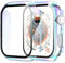 Diruite 2 Pezzi Cover per Apple Watch Series 6/5/4/Series SE 2/SE 40mm Vetro Temperato Pellicola Protettiva,PC Rigido Case Protettiva Ultrasottil Custodia,Multicolour,40mm