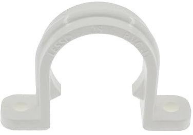 SAFYY 1 Inch PVC Pipe Clamps, U Shape Tube Strap Clamp, White, 20 PCS