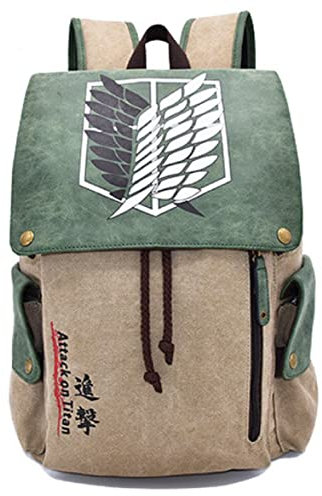 Anime Clothing Anime Canvas College Bag Daypack Schultertasche Büchertasche Backpack Laptop Rucksack AOT
