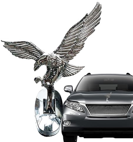 Decorazione a forma di aquila, in lega di zinco, autoadesiva, per cofano, 3D, a forma di aquila, accessori esterni per auto, moto, moto Fivetoo