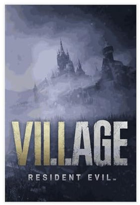 FrySky Resident Evil Village 7 Poster auf Leinwand, Schlafzimmer, Dekoration, Sport, Landschaft, Büro, Raumdekoration, Geschenk, ungerahmt, 30 x 45 cm