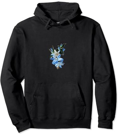 Blaue Lilie Pullover Hoodie