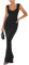 REORIA Women Summer Casual Lounge Long Dress Elegant Wedding Guest Cap Sleeve Sexy Square V Neck Ribbed Bodycon Maxi Dresses Black Medium