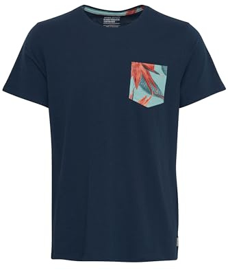 Blend BHTrop - 20714922ME Herren T-Shirt Longshirt Basic, Größe:3XL, Farbe:Dress Blues (194024)