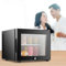 20L Mini Fridge with Glass Door, Lock, and Low Noise Operation - Ideal for Soda, Beer, Wine in Hotel Rooms or Dormitories