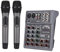 summina Mixer Audio, Console Di Mixaggio A 6 Canali Con 2 Microfoni Wireless Mixer BT OTG 4 Effetti Di Scena DSP Alimentazione Phantom 48v Scheda Mixer DJ Professionale Per Home Theater