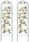 RELAX4LIFE Rankgitter 2er Set, Rankzaun Metall, Garten Spalier zum Stecken, Gartendeko Rosengitter Gartenzaun, Rankhilfe für Rosen Blumen Kletterpflanzen (Grün, 220 x 50 cm)