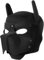 Kapuzenmaske für Erwachsene, abnehmbar, Cosplay, Vollgesicht, Welpen, Maske, Maulkorb für Menschen, Welpen, Spielhaube, Schwarz