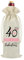 40th Birthday Gift for Women,Reusable Linen Jute Wine Bottle Bag with Drawstring,“40 and Fabulous” Design,Decorative Eco,Friendly Gift Wrap,Perfect Birthday Present for Her or Friend