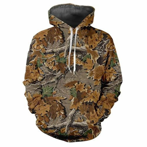 CMZYBBD Kapuzenpullover Herren Herren Wildtiere Camouflage Hoodie - Frühlings- Herbst -Outdoor -Kleidung Sweatshirt-y-l