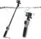 AFAITH Selfie Stick subacqueo con telecomando Bluetooth, impermeabile, retrattile, selfie stick con grilletto per Go pro Hero 13 12 11 10 9 8 Action Camera per surf, snorkeling e immersioni (grigio)