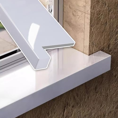 Autoadesivo Copri Davanzale Acrilico Tagliabile Copri Davanzale Finestre Facile da pulire Pannelli Ricambio Davanzali per Esterno Ufficio Dormitorio Cucina(L:40/80/110/160cm W:12/18/25/30cm)(140x20cm)