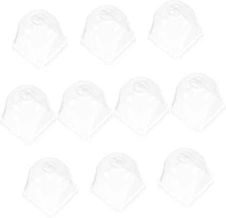 Abaodam 10 Stück quadratischer Blumentopf, transparent, Pflanzenschutz, Glocke, Pflanzenschutz, Pflanzenkuppel, Garten, Pflanzgefäß, Glocke, transparente Kuppel, Gartentopfschutz, Glocke, Kuppel