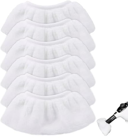 GMHLLES 6 PCS Steam Cleaner Pads for Karcher Microfibre Cloth Cover Pads Washable Steam Cleaner Mop Pads for Karcher SC2 SC3 SC4 SC5 Replaceable Hand Nozzle Accessories