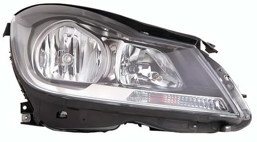 PROPOSTEONLINE Scheinwerfer für C-Klasse W204 Coupe '11> Beifahrerseite H7-H7 Halogen mit Elektromotor Parabola schwarz A2048209659