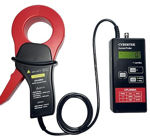 Sonda de corriente para osciloscopio CYBERTEK Sonda de corriente CA/CD de baja frecuencia CPL2000A 2000A/10kHz CPL4000A 4000A/5kHz con corriente pico de 3000Apk/5600Apk (CPL4000A 4000A/5kHz)