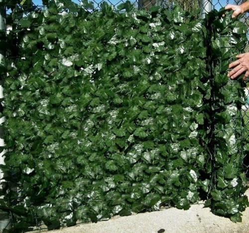 Decorative Artificial Ivy Leaf Green Hedge Roll 3m x 1.5m Privacy Hedging Wall Landscaping Garden Fence UV Fade Protected, Wall Artificial Ivy Leaf Hedge Screening Roll Garden Fence Balcony Privacy