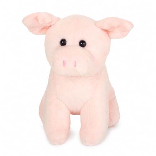 Teddy Hermann Glücksschwein Kuscheltier, 11 cm, Kleeblatt-Glücksbringer | Weiches Schweinchen-Plüschtier der Herzekind-Serie – als Geschenk für Babys und als süßer Glücksbringer