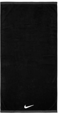 Nike Fundamental Towel NP Sporthandtuch Fitness Training Gym Handtuch saugfähig, Black/White, L