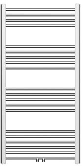 Belvit Badheizkörper, 1200x600 mm, Edelstahl gebürstet | 557 Watt, Mittelanschluss, Nabenabstand 50 mm, Qualitätsstahl, wandhängend
