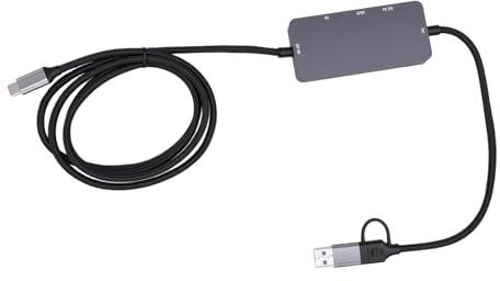 BONKZEBU 4K 60Hz Video Card, HD Multimedia Interface and USB C Input External Recorder with USB A and C Ports, for Live Streaming Gaming Video Conference PC Laptop