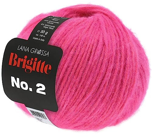 LANA GROSSA Brigitte Nr.2 | Edle Netzgarnstruktur aus Alpaka und Baumwolle | Handstrickgarn aus 47% Alpaka, 45% Baumwolle & 8% Schurwolle | 50g Wolle zum Stricken & Häkeln | 140m Garn FB 19