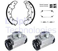 DELPHI KP1120 Bremsenset Trommelbremse Bremsbacken Satz mit Radbremszylinder mit Zubehör Hinten Kompatibel mit FIAT PANDA 169 GRANDE PUNTO 199 PUNTO 199 Panda Schrägheck 312, 319 QUBO 225