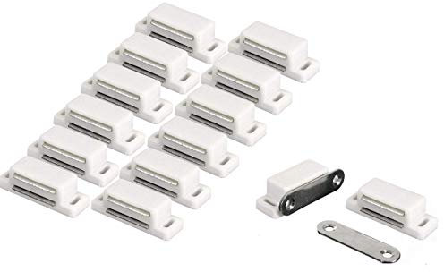 Euro Tisch 12x Magnetverschluss Magnetschnäpper Schrank Tür - 12er Set - Praktische & vielseitig einsetzbare Magnete für Schranktüren - Tür Magnet push to open Möbelmagnete Magnethalter