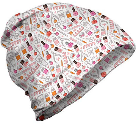 ABAKUHAUS Bilden Unisex Beanie, Girly Nagellack Lotion, Wandern im Freien, Magenta Pale Pink