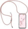HongMan Handykette Handyhülle für Samsung Galaxy S10 Plus mit Band - Transparent Handy-Kette Handy Hülle mit Kordel zum Umhängen Handyanhänger Halsband Lanyard Case - Roségold