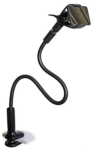 XeloTech Extrem Flexible Tisch-Handyhalterung Schwanenhals - Tischhalterung für iPhone 16 Pro, 15 Pro, 14 pro, 13 mini, iPhone 12, iPhone 11, Samsung S24