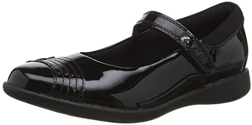 Clarks Etch Beam K, Ballerine, Bambine e ragazze, Black Pat, 29 EU