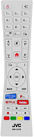 JVC RM-C3339 30102236 RC43101P Mando a Distancia Genuino para televisores LED Inteligentes