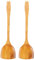 Luxshiny Barbecue Tools Wooden Wok Spatula Set, Wok Spatula Wooded Wok Spatula Ladle Set Handle Wooden Spatula for Cooking Frying Silicone Kitchen Utensils