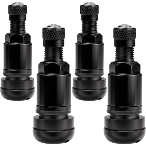 4 Stück 11,3mm Aluventil X1 Series Black Edition PKW Universal Ventil Felgenventile Schwarz Metallventil Leicht