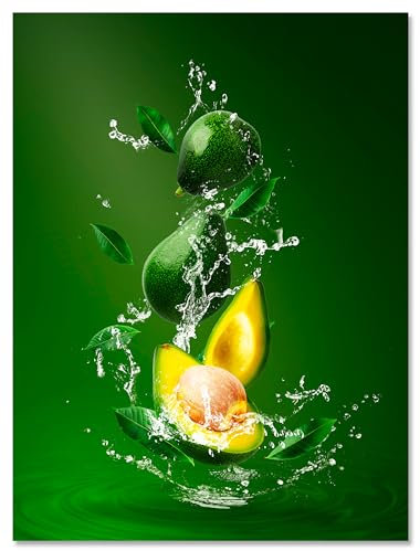 wandmotiv24 Leinwandbild Obst & Gemüse, Hochformat, Avocado, Grün, Gelb M0387