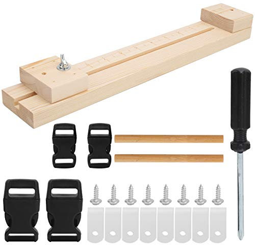 Mothinessto Paracord Armband Weaving Jig Kit Holzarmband Halskette Maker Einstellbare Länge Paracord Jig DIY Craft Fixing Tool