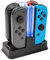 4 en 1 Chargeur MUVIT Gaming pour Manette Compatible Joy Con pour Switch & OLED, Station de Charge pour Manettes Pro